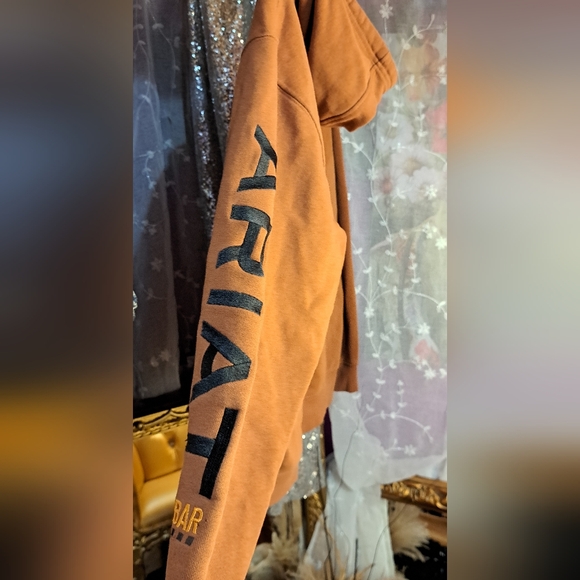 Ariat Rebar Men's Brown Hoodie Sweatshirt. Size Medium. - Picture 2 of 7
